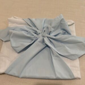 Beaufort Bonnet Blue Bow Swaddle